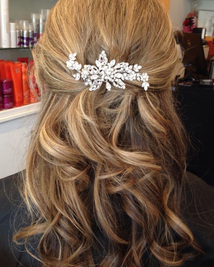 20 Best Ideas Half Up Wedding Hairstyles with Jeweled Clip