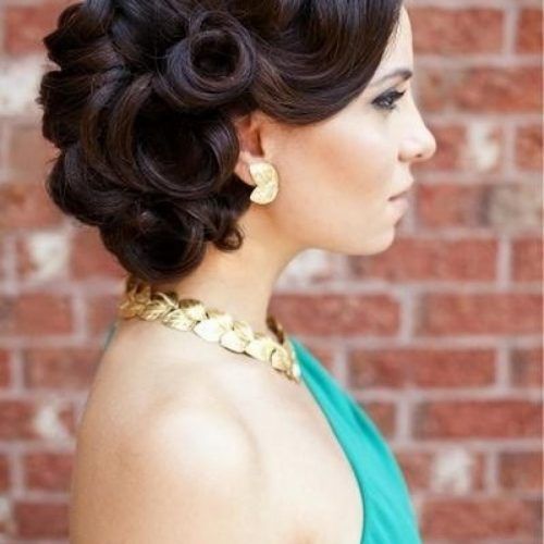 Retro Wedding Hair Updos With Small Bouffant (Photo 4 of 20)