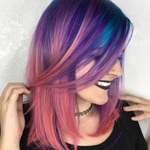 Cotton Candy Colors Blend Mermaid Braid Hairstyles (Photo 13 of 20)