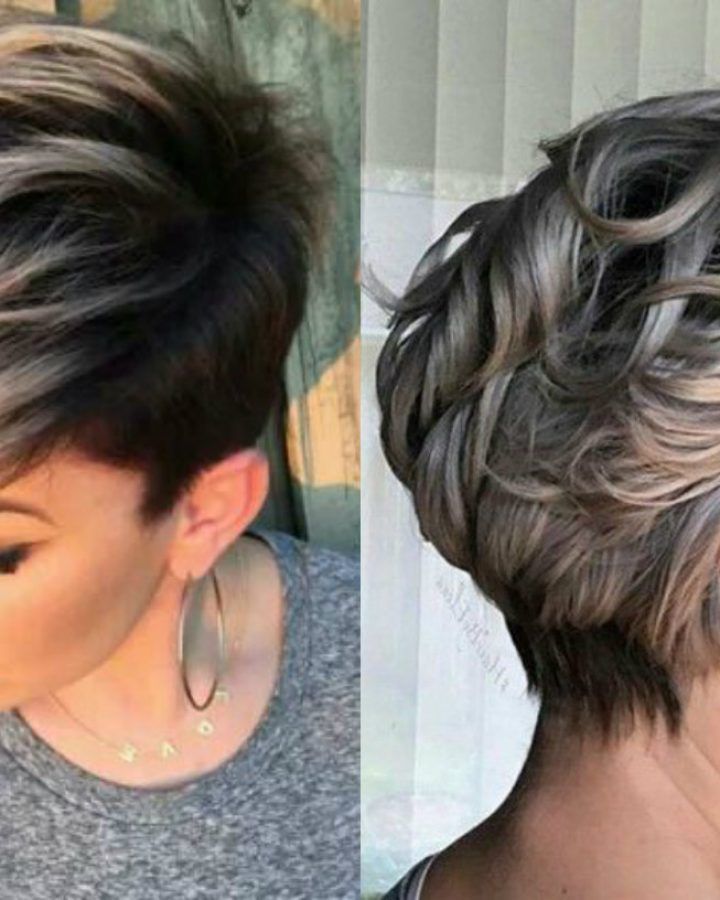 20 Ideas of Short Crop Hairstyles with Colorful Highlights