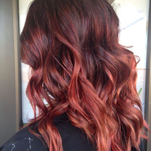Bright Red Balayage On Short Hairstyles (Photo 1 of 20)