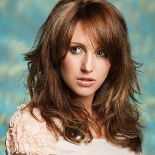 Medium Hairstyles With Side Bangs And Layers (Photo 12 of 20)