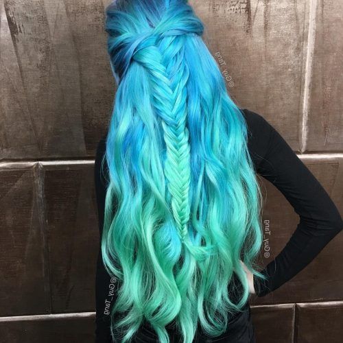 Cotton Candy Colors Blend Mermaid Braid Hairstyles (Photo 3 of 20)