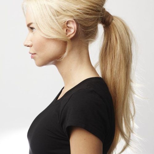 Glamorous Pony Hairstyles With Side Bangs (Photo 13 of 20)