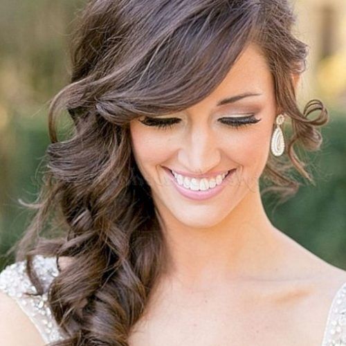 Semi-Bouffant Bridal Hairstyles With Long Bangs (Photo 8 of 20)