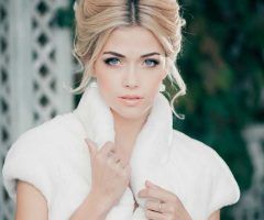 20 Best Collection of Bridal Mid-bun Hairstyles with a Bouffant
