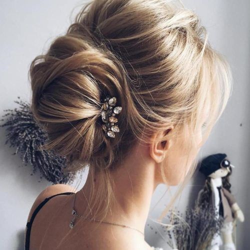 Bouffant And Chignon Bridal Updos For Long Hair (Photo 8 of 20)