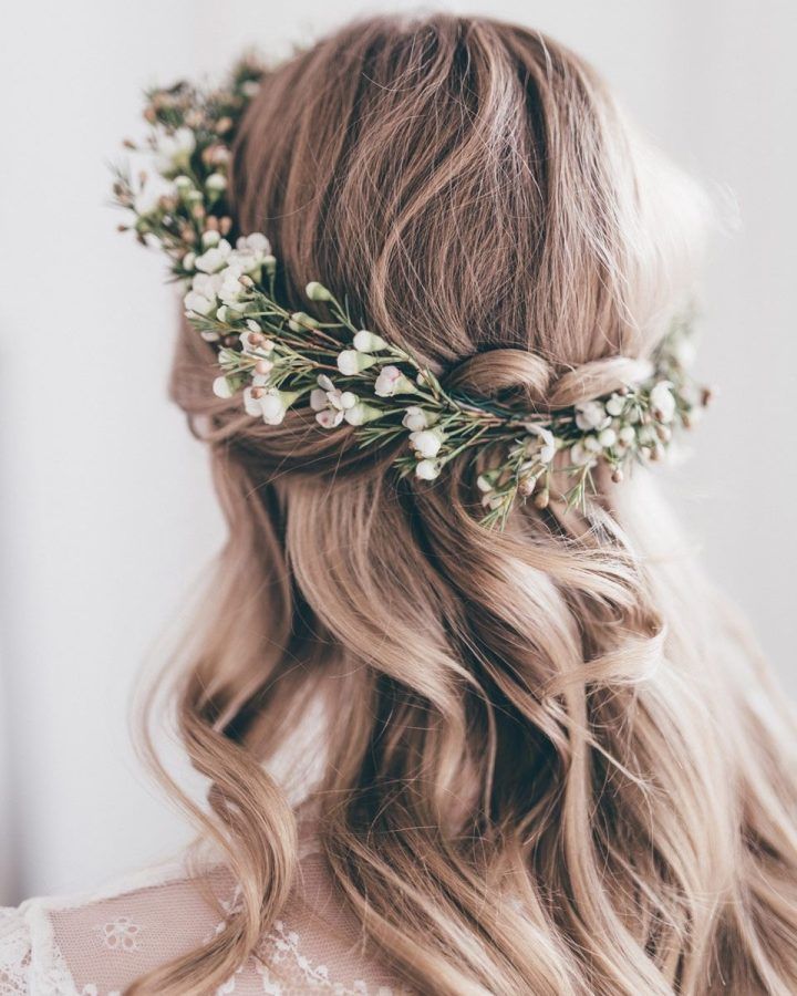 15 Collection of Wedding Hairstyles for Long Hair with Flowers