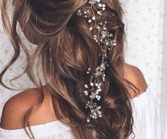 2024 Latest Wedding Hairstyles for Long Hair Down with Flowers