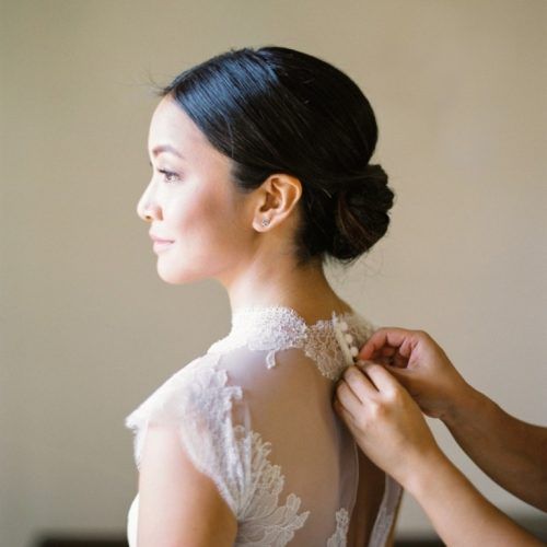 Middle Part Wedding Hairstyles (Photo 12 of 15)