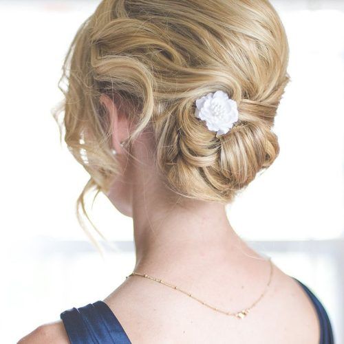 Sophisticated Pulled Back Cascade Bridal Hairstyles (Photo 3 of 20)