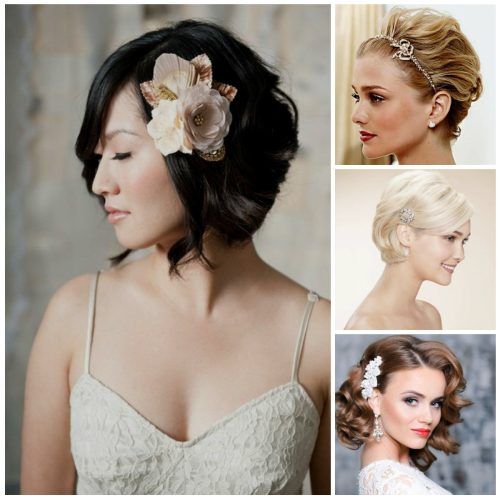 Short Wedding Hairstyles With Vintage Curls (Photo 5 of 20)