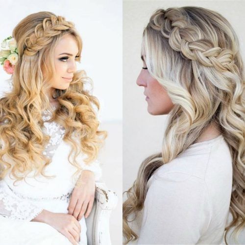 Wedding Hairstyles For Long Hair Down With Flowers (Photo 10 of 15)