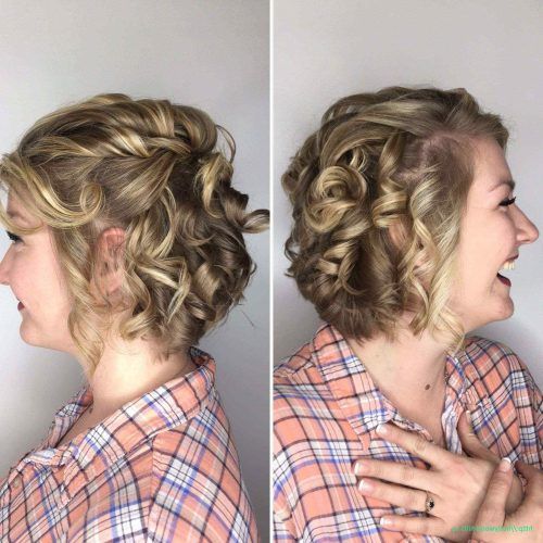 Curly Wedding Updos For Short Hair (Photo 18 of 20)