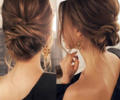 20 Best Collection of Brushed Back Bun Bridal Hairstyles