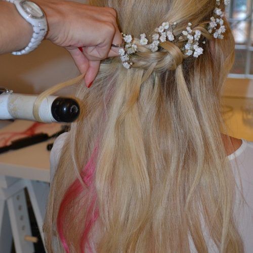 Half Updo Braids Hairstyles With Accessory (Photo 2 of 15)