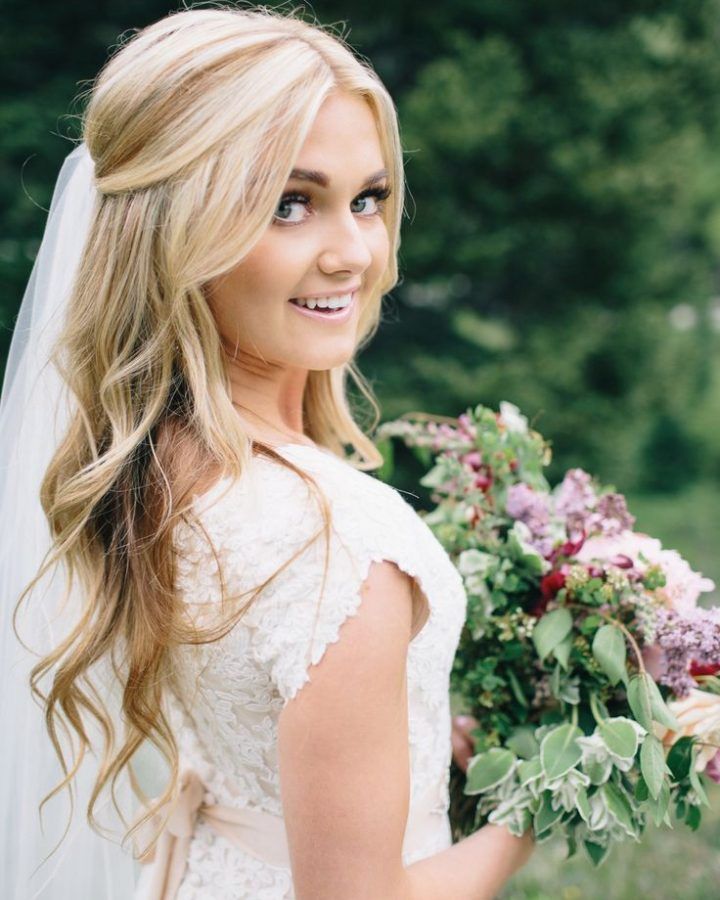 20 Collection of Blonde Half Up Bridal Hairstyles with Veil