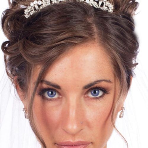 Wedding Hairstyles For Long Hair With Veils And Tiaras (Photo 9 of 15)