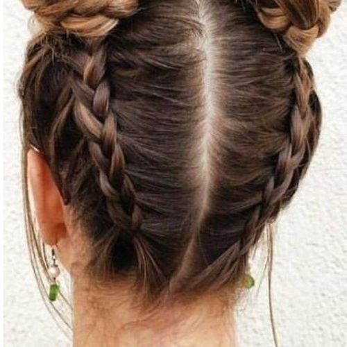 Braided Space Buns Updo Hairstyles (Photo 9 of 20)