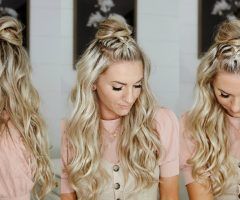 20 Photos Braided Topknot Hairstyles