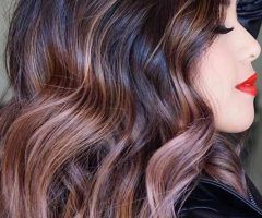 20 Best Brunette to Mauve Ombre Hairstyles for Long Wavy Bob