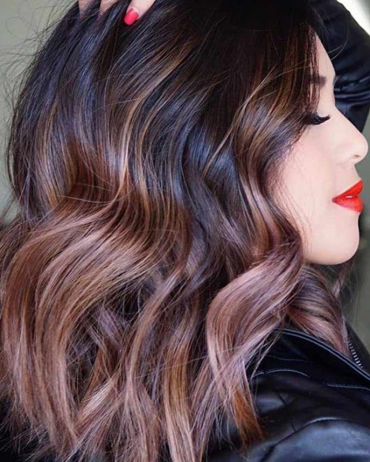 20 Best Brunette to Mauve Ombre Hairstyles for Long Wavy Bob