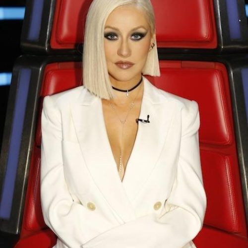 Christina Aguilera Shoulder Length Bob Hairstyles (Photo 13 of 15)