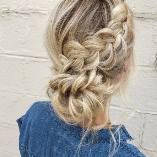 Chunky French Braid Chignon Hairstyles (Photo 4 of 20)