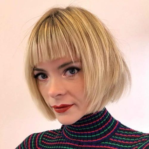Feathered Bangs Hairstyles With A Textured Bob (Photo 17 of 20)