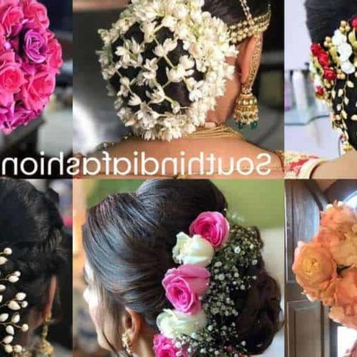 Floral Bun Updo Hairstyles (Photo 12 of 20)