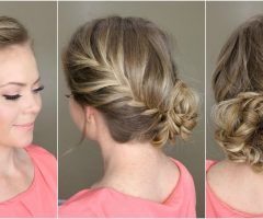 2024 Popular French Braid Crown and Bun Updo