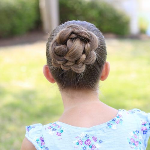 French Braids In Flower Buns (Photo 8 of 15)