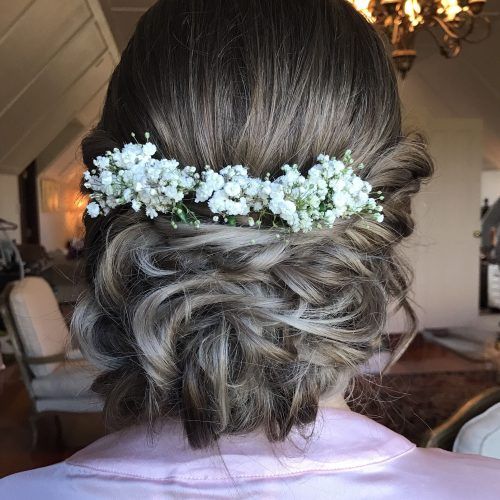 French Twist Wedding Updos With Babys Breath (Photo 4 of 20)