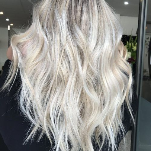 Golden Blonde Balayage On Long Curls Hairstyles (Photo 16 of 20)