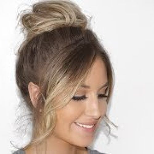 High Updo With Bangs (Photo 8 of 15)