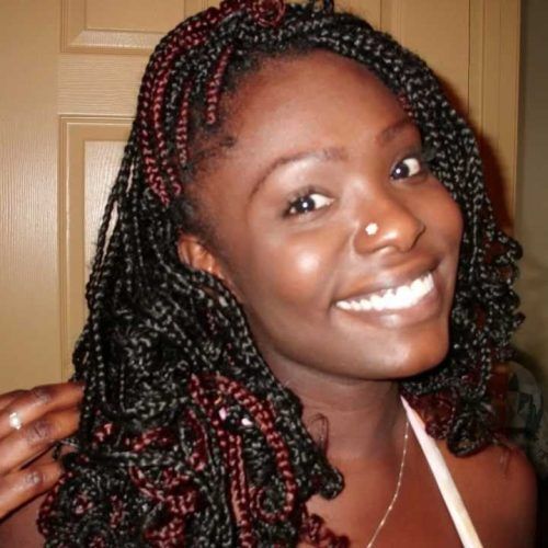 Individual Micro Braids With Curly Ends (Photo 6 of 20)