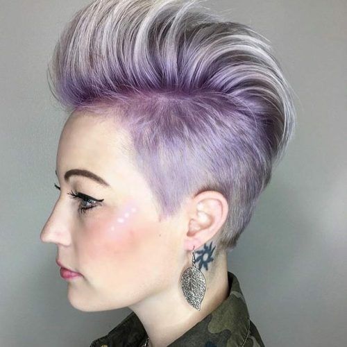 Lavender Ombre Mohawk Hairstyles (Photo 5 of 20)