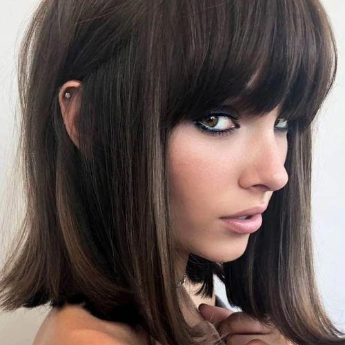 Lob Hairstyles With A Face-Framing Fringe (Photo 15 of 20)