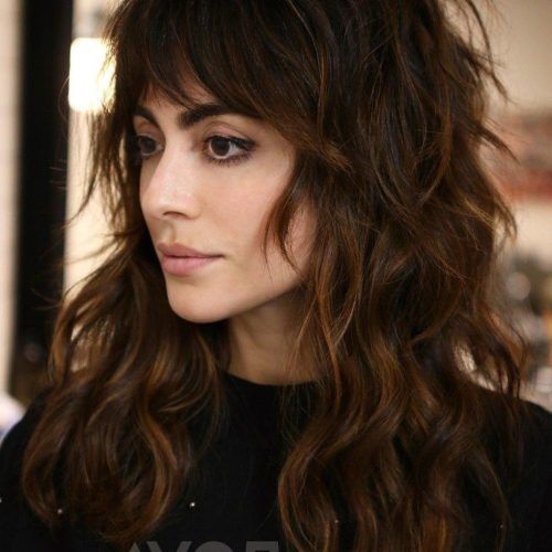 Long Curly Shag Hairstyles With Bangs (Photo 4 of 20)