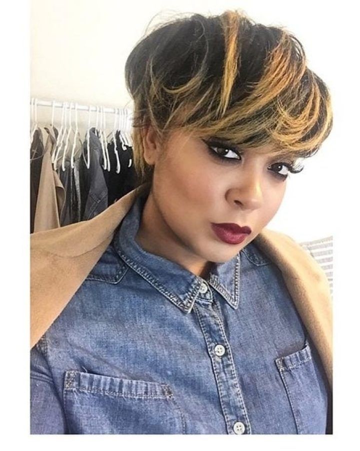 15 Inspirations Long Honey Blonde and Black Pixie Haircuts