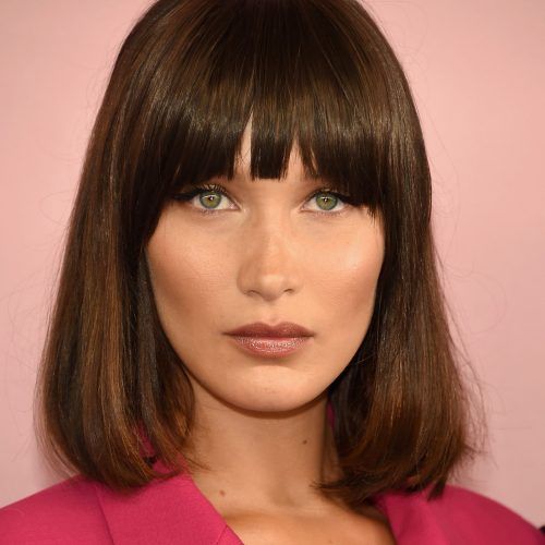 Medium Hairstyles With Side Swept Bangs And Layers (Photo 18 of 20)
