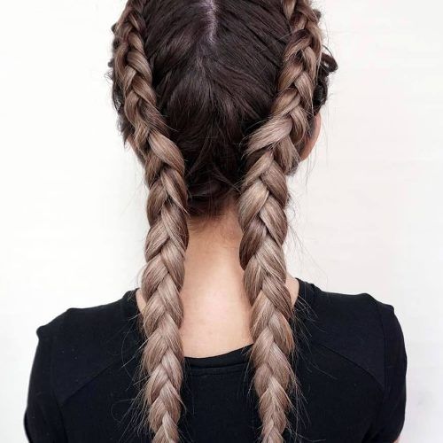Messy Double Braid Hairstyles (Photo 12 of 15)