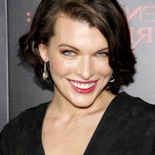 Milla Jovovich Curly Short Cropped Bob Hairstyles (Photo 13 of 15)
