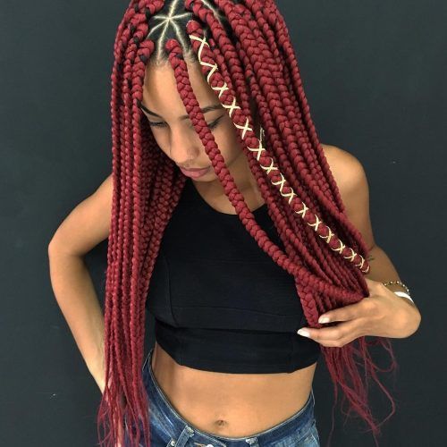 Red And Brown Micro Braid Hairstyles (Photo 17 of 20)