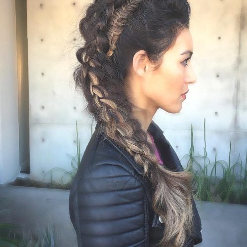 Side Braided Curly Mohawk Hairstyles (Photo 13 of 20)