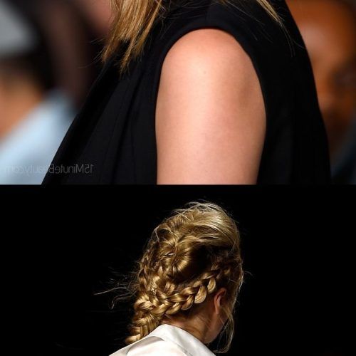 Swooped-Up Playful Ponytail Braids With Cuffs And Beads (Photo 13 of 15)