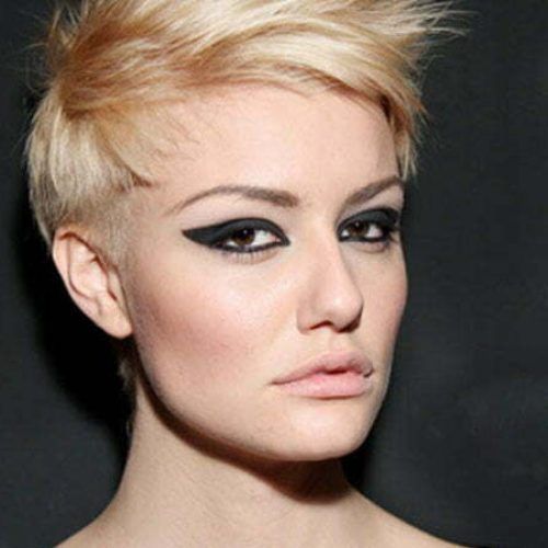 Very Short Pixie Haircuts With A Razored Side Part (Photo 6 of 20)