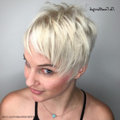 Asymmetrical Pixie Hairstyles With Pops Of Color (Photo 15 of 20)