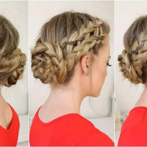 Braided Bun With Two French Braids (Photo 2 of 15)