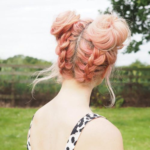 Braided Space Buns Updo Hairstyles (Photo 12 of 20)